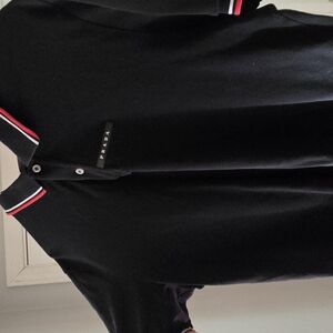 Prada Black Polo with Red and White Accents